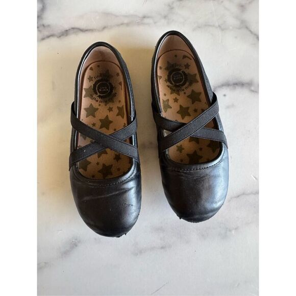 Livie & Luca black ballet flats slip on round toe criss cross strappy girls size - Picture 1 of 8